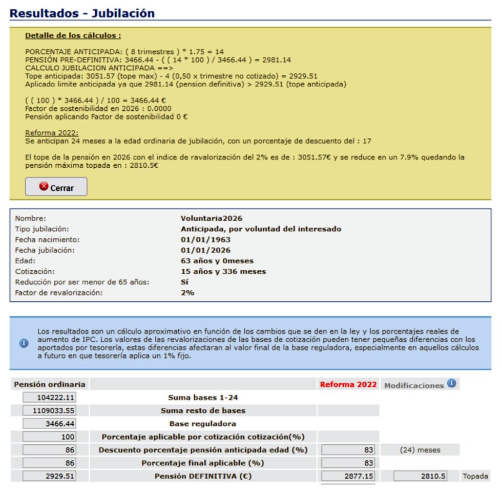 Jubilación anticipada voluntaria 2022 CREINSA software laboral